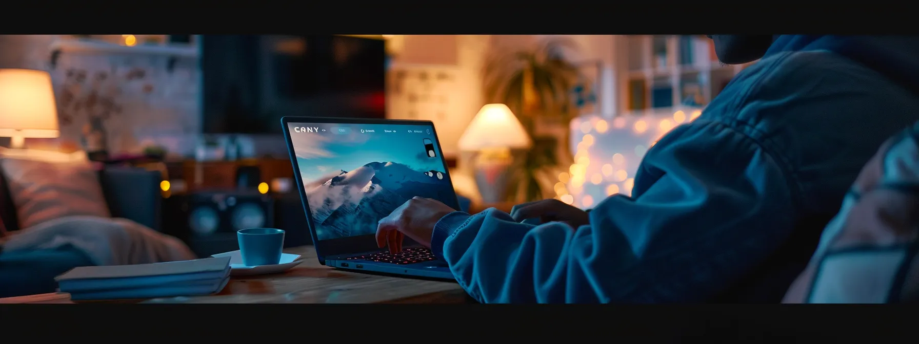 a person using canva on their laptop to create animated instagram stories.